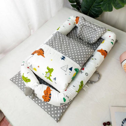 Crib Anti-pressure Newborn Foldable Portable Crib Middle Bed Baby Infant Mattress Bionic Travel Bed