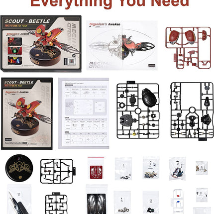 Robotime Rokr Scout Beetle Metal 3D Puzzles Games Punk Style Gift For Birthday Easy Assembly Mechanical Design DIY Toys - MI02