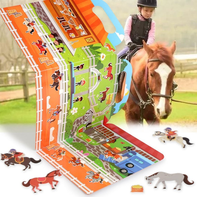 Quiet Book Jelly Stickers Early Education Puzzle Cartoon Play Stickers For Kids Puzzle Board Toy