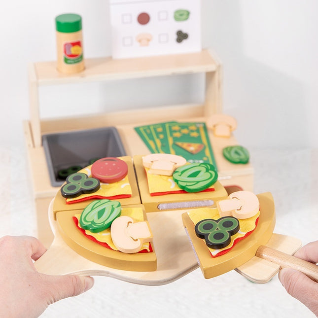 Children's Early Education Educational Wooden Pizza Oven Kitchen Simulation Toy