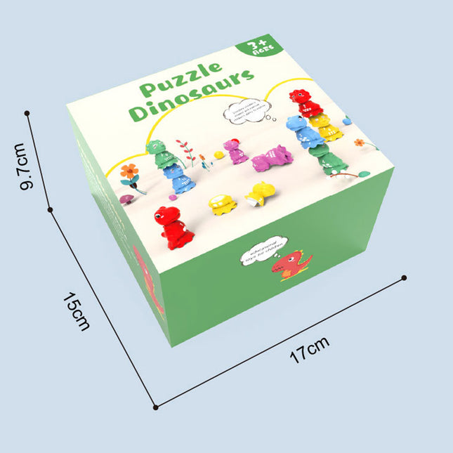 Funny Cartoon Children's Early Education Dinosaur Matching Folding Toy Two-in-one Geometry