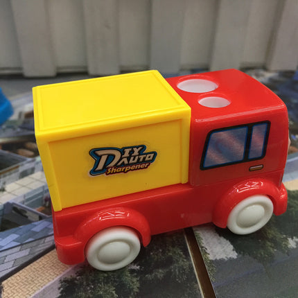 Student Cartoon DIY Building Blocks Van Pencil Sharpener