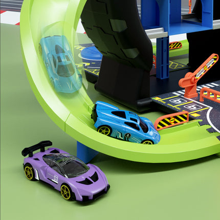 Children's Tire Track Parking Lot Education Baby Alloy Car Toy Gift