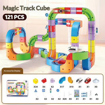 Non-magnetic Building Block Track Car For Children Electric